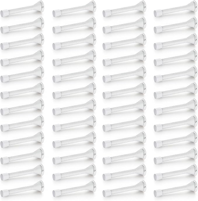 Ravinte Door Stoppers, 48 Pack White Spring Door Stops by Ravinte