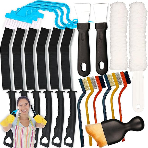 19 Pcs Small Crevice Cleaning Brush Set, Groove Gap Cleaning Tool by Yodamiack