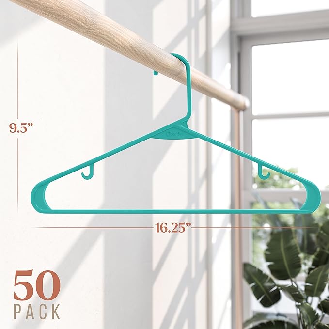 Plastic Hangers 50 Pack Aqua - Image 2