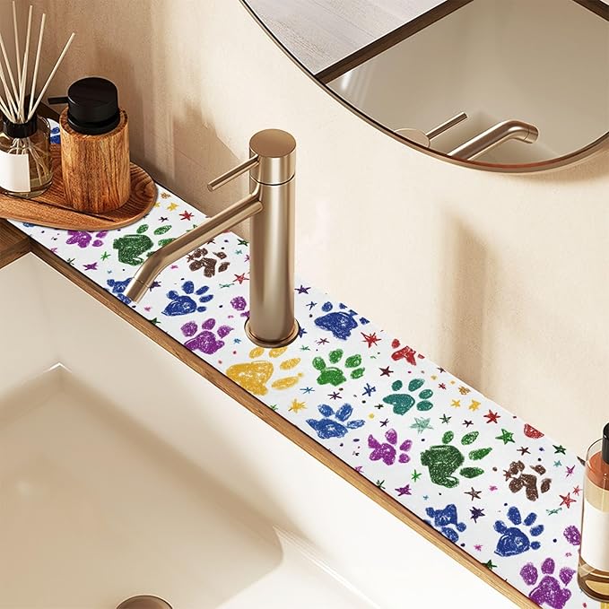 Kitchen Sink Splash Guard 1 PC 30 Inch Sink Faucet Mat Splash Guard - Image 7