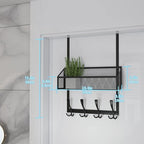 Over The Door Hooks Organizer, Coat Rack Over The Door Storage Hanger Towel Rack - Image 7