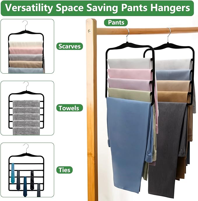 Pants Hangers Space Saving, 5P Scarf Hangers - Image 5