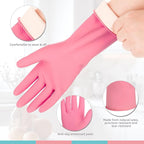 Rubber Cleaning Gloves for Dishwashing-5 Pairs Colorful Reusable Household - Image 3