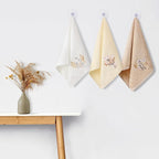 3 Pcs Boho Flowers Hand Towels Farmhouse Floral Brown Wildflowers Bathroom - Image 3