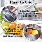 Stainless Steel Sink Drain Strainer Basket, Kitchen Sink Food Waste Filter and - Image 6