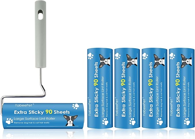 Extra Sticky Large Surface Lint Roller, 6.3'' Giant Lint Roller by Yabeepet