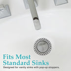 Evriholder Vanity Sink Drain Savers, Secure Fit Hair Catchers Prevent Clogs in - Image 4