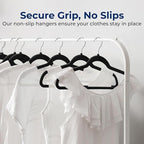 SereneLife 10 Pack Velvet Hangers – Non-Slip Clothes Hangers - Image 3