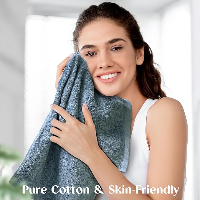 Cleanbear Hand Towel for Bathroom, 100% Cotton, Quick Dry & Lightweight Hand - Image 6