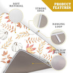 Fall Dish Drying Mat for Kitchen Counter Autumn White Pumpkins Maple Leaves - Image 4