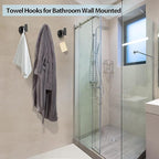 Kruodop Towel Hooks for Bathroom, 2 Packs Wall Mount Towel Holder, Stainless - Image 4