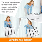 Vieshful 5 Pack Clear Comforter Storage Bag, 110L Over-Sized Clothes Storage Bag - Image 4
