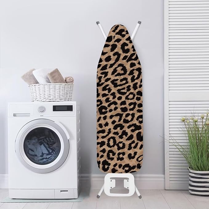 Brown Leopard Print Ironing Board Cover and Pad Soft Cover - Image 3