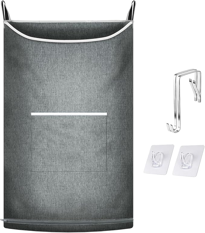 XL Hanging Laundry Hamper, Over the Door Laundry Hamper and Baskets, Wide by MakeLifeSimpleandEfficient