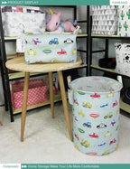 FANKANG Storage Basket, Nursery Hamper Canvas Laundry Basket Foldable - Image 3