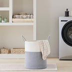 VIPOSCO Large Laundry Hamper, Tall Woven Rope Storage Basket - Image 7