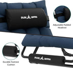 UDPATIO Oversized Zero Gravity Chair Set of 2, 29In XL Patio Reclining Chair with Cushion, Outdoor Folding Recliner with Pillows|Cup Holder|Foot Rest|Padded Headrest, Navy Blue, Support 500LB - Image 4