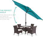 Best Choice Products 10ft Outdoor Table Compatible Steel Polyester Market Patio Umbrella w/Crank and Easy Push Button Tilt - Image 2