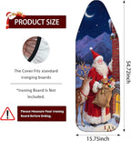 Nuxovilar Ironing Board Cover Santa and Deer Pattern Polyester 15x54 Inches - Image 3