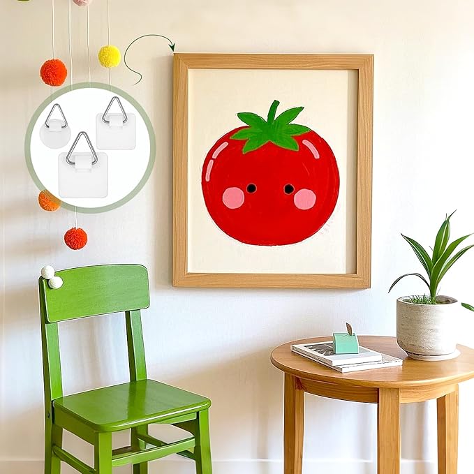 30 Pack Adhesive Picture Hanger Picture Hanging Hooks Without Nails Invisible - Image 5