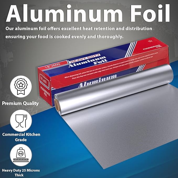 18" x 500" Standard Aluminum Foil Roll - Image 3