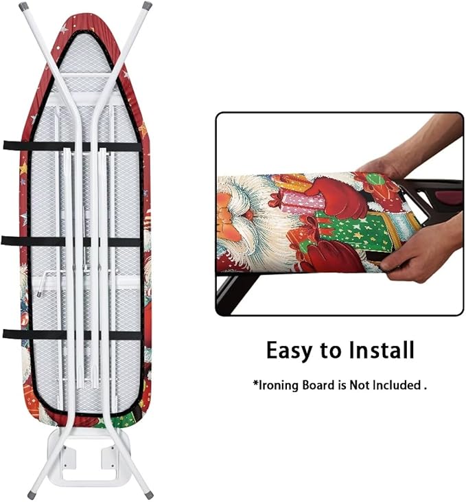 ZDCUSTOM 13"x52" Ironing Board Cover, Santa Claus Merry Christmas Decorative - Image 3