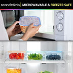 SCANDINOVIA - 25 oz Food Storage Containers - 24 sets - Dry & Hot Plastic Meal - Image 4
