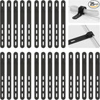 25Pack Silicone Cable Ties, Reusable Cord Organizer by TIKIWIK