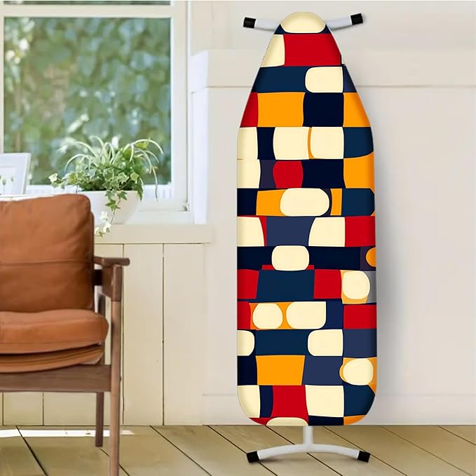Nuxovilar Abstract Colorful Geometric Blocks Ironing Board Cover, This Cover - Image 2