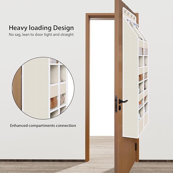 Univivi 5-Shelf Fabric Door Storage Over Door Hanging Organizer - Image 2