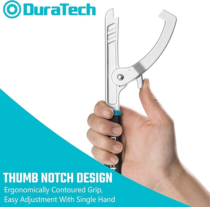 DURATECH Sink Strainer Lock Nut Wrench, Adjustable up to 4-3⁄4" Capacity - Image 5