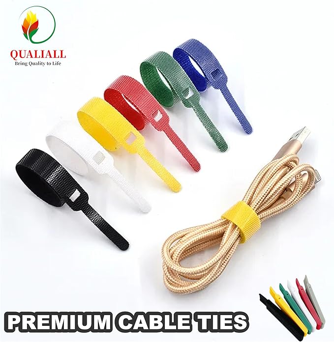 150 Reusable Cable Ties, Strong Adhesion Nylon Cord Ties - Image 4
