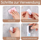 4 PCS Toothbrush Holder Wall Mounted - Image 4