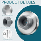 6 Pack Concave Wall Door Bumper Stopper, 304 Stainless Steel Wall Mount - Image 3