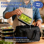 32oz 10 Pack Meal Prep Containers Reusable BPA-Free, Disposable Food Storage - Image 2