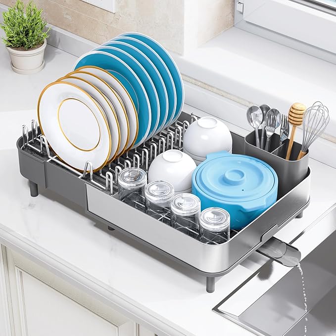 Dish Drying Rack, 304 Stainless Steel Dish Drainer - Image 2