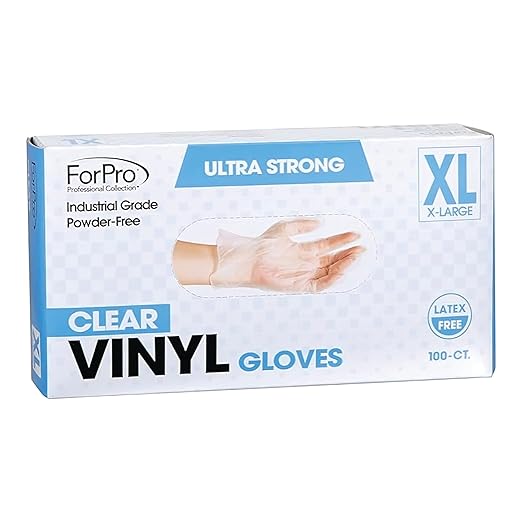 ForPro Disposable Vinyl Gloves, Industrial Grade, Powder-Free, Latex-Free - Image 2