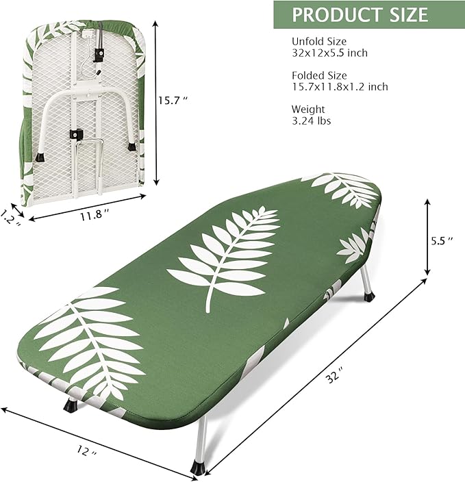 SheeChung Tabletop Ironing Board 12"x32", Small Ironing Boards - Image 2