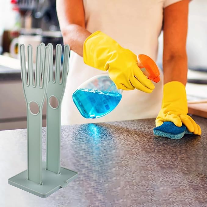 Kitchen Gloves Holder Mitten Dryer Reusable Plastic Dish Washing Rack Sink - Image 5