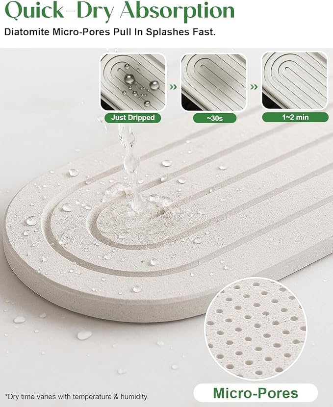 Stone Drying Mat for Kitchen Faucet: Diatomite Stone Drying Tray - Image 8