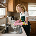 Bamllum 2 Pairs Rubber Cleaning Gloves, Household Kitchen Dishwashing Gloves - Image 5