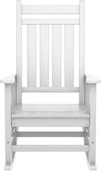 SERWALL Oversized Rocking Chair, Outdoor Rocking Chair for Adults, All Weather Resistant Porch Rocker for Lawn Garden, White - Image 11