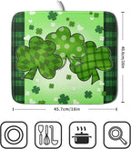 St Patrick's Day Shamrocks Dish Drying Mat 16x18 Inch - Image 2