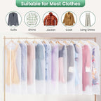 12 Pack Garment Bags for Hanging Clothes - Image 3