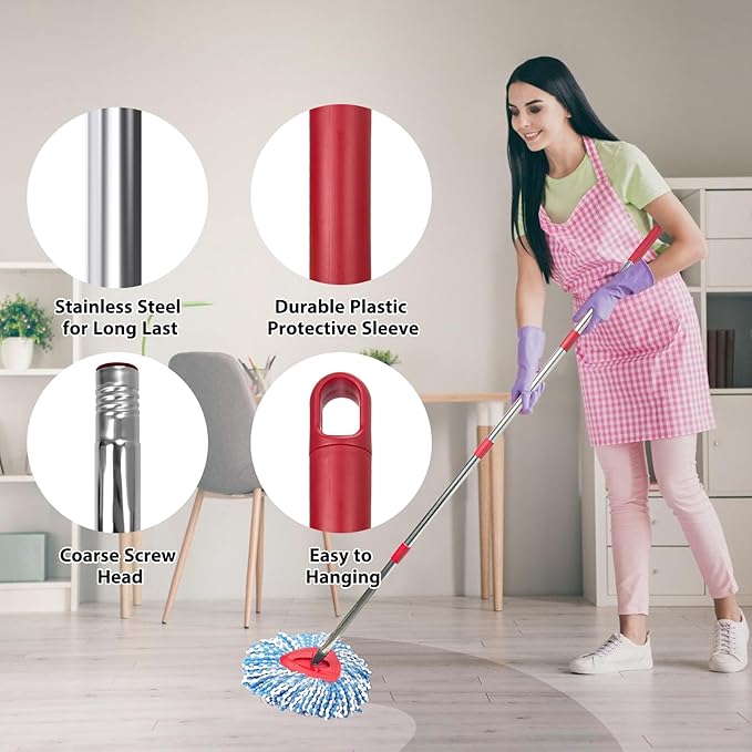 Spin Mop Replacement Set for O-Ceda 2-Tank System, Includes 2 Mop Head - Image 4