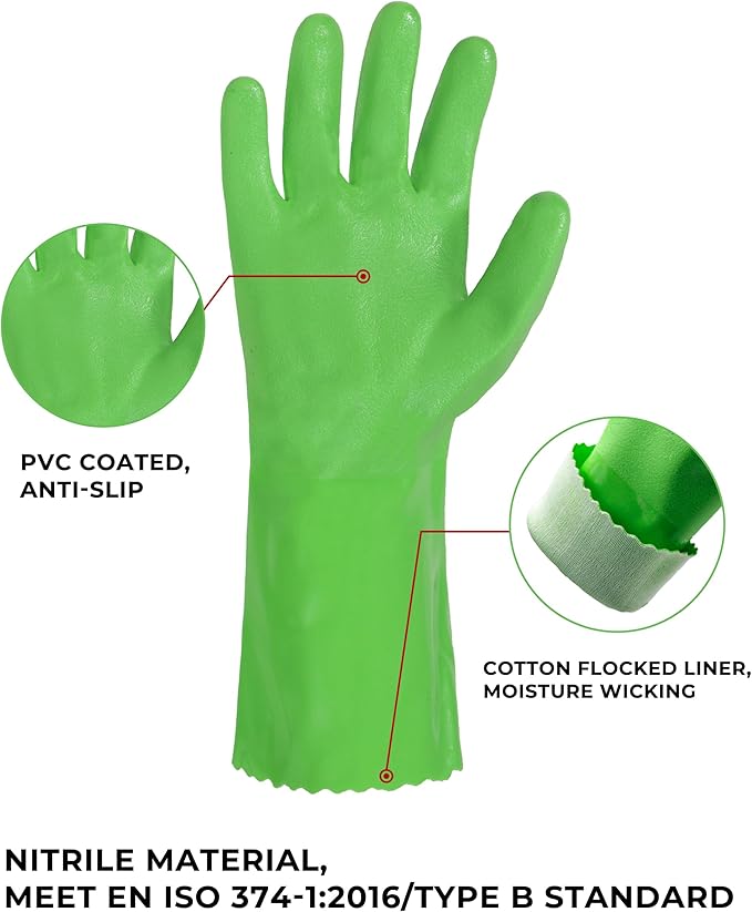 HANDLANDY Chemical Gloves, Heavy Duty Cleaning Gloves - Image 6