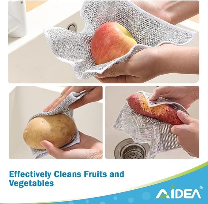 AIDEA Non Scratch Wire Dishcloth 24PK, Wire Dishwashing Rag - Image 5