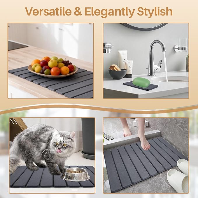 2 PCS Quick Dry Stone Dishes Mats - Image 9