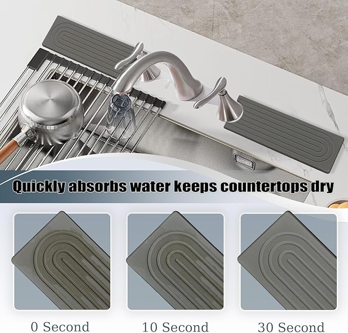 Stargaz Faucet Mat For Kitchen Sink，Sink stone quick dry around faucet - Image 4