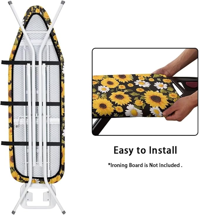 Sunflower Ironing Board Cover Iron Pad Covers Resist Scorching and Staining - Image 4